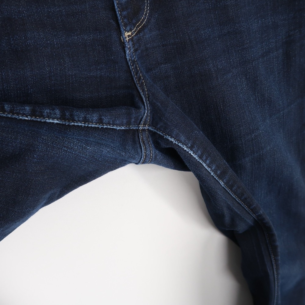 Paige Hidden Hills Jeans Womens 31 Blue Bootcut Mid Rise Dark Wash Stretch - Picture 5 of 12